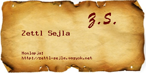 Zettl Sejla névjegykártya
